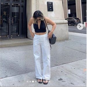 [NEW] LUNA MID RISE CARGO PANT OFF WHITE US 4 PRINCESS POLLY